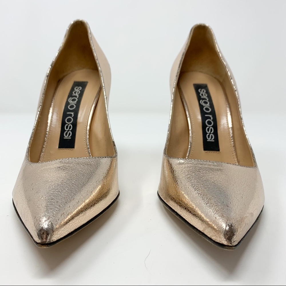 Sergio Rossi Godiva Pump Textured Rose Gold - Picture 4 of 10